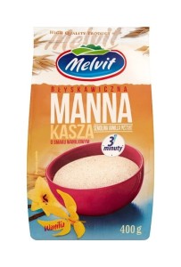Melvit Błyskawiczna kasza manna o smaku waniliowym 400 g