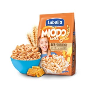 Lubella Mlekołaki Miodo Kółka Zbożowe kółka z miodem 500 g