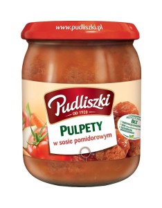 Pudliszki danie pulpety w sosie pomidorowym 500g.
