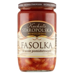 Kuchnia Staropolska fasolka w sosie pomidorowym 700g.