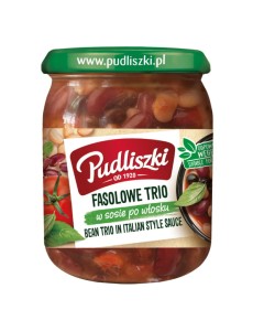 Pudliszki fasolowe trio po wlosku 500g.