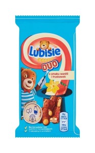 Lubisie Duo Ciastko biszkoptowe z nadzieniem o smaku wanilii i truskawek 30 g