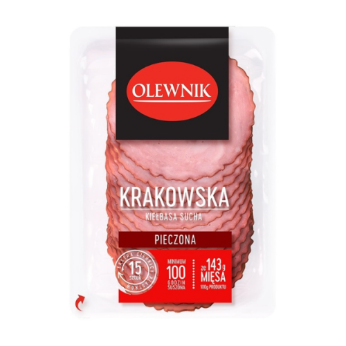 Olewnik Kiełbasa krakowska pieczona sucha 90g.png