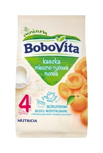 BoboVita Kaszka mleczno-ryżowa morela po 4 miesiącu 230 g