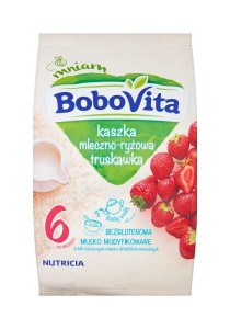 BoboVita Kaszka mleczno-ryżowa truskawka po 6 miesiącu 230 g