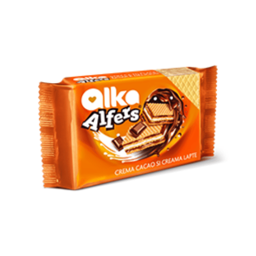 Alka Wafers Alfers lapte & cacao 170g