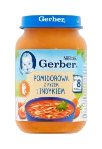 Gerber Pomidorowa z ryżem i indykiem po 8 miesiącu 190 g