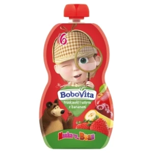 Bobovita deser tubka truskawka -wisnia z bananem od 6mc 100g.