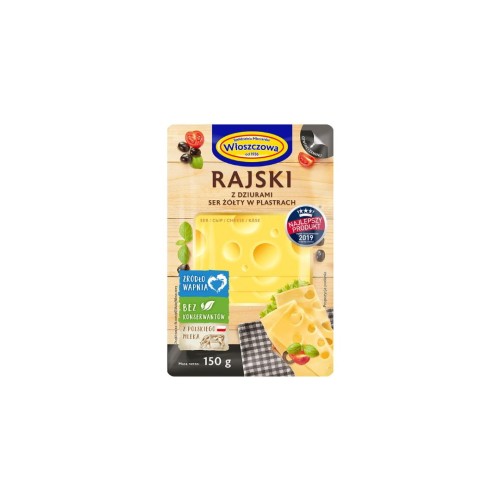 Włoszczowa Ser żółty rajski z dziurami plastry 150g.jpg