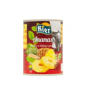 Kier ananas plastry 565g.