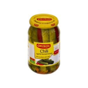 Orzech Ogórki konserwowe z chili 900g