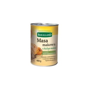 Bakalland Masa makowa z białego maku o smaku marcepanowym 400 g