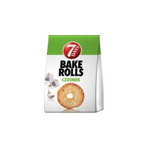 7 Days Bake Rolls Chrupki chlebowe o smaku czosnku 160g