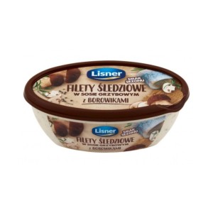 Lisner filety sledziowe w sosie grzybowym 280g.