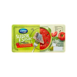 Lisner sledzik&sosik sledz w olejuz sebulka sos pomidor gazpacho 140g.